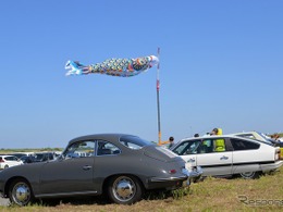 全長100メートルのジャンボこいのぼりと名車がコラボ…第12回KAZOクラシックカーフェスタ 画像