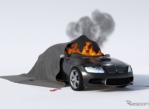 燃えている車両に掛ける！ ヨネがEV火災対応の『ファイヤーブランケット』を出展予定…IAAE 2024 画像