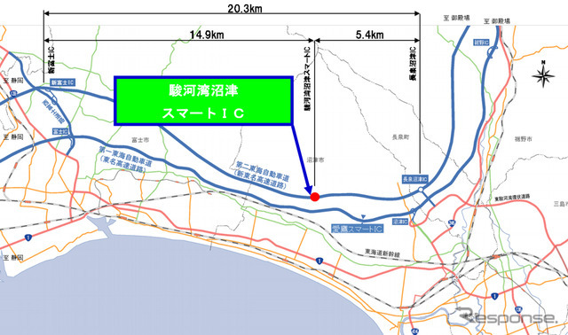新東名 駿河湾沼津スマートIC（位置図）