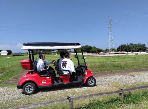 気分は平安貴族、グリーンスローモビリティ「牛車」で史跡斎宮跡を巡る 画像
