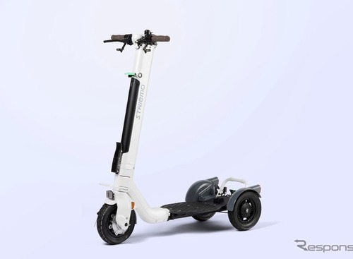 立ち乗り三輪電動モビリティ「ストリーモ」のバランス性能がアップ、バックミラー付きで30万2500円 画像