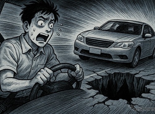 目の前に穴！　国交省が警告する「陥没時」の安全行動とは？ 画像
