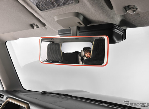 視界面積が2.3倍に拡大、カーメイトから軽ハイトワゴン向け・2トーンカラーのワイドミラー発売 画像