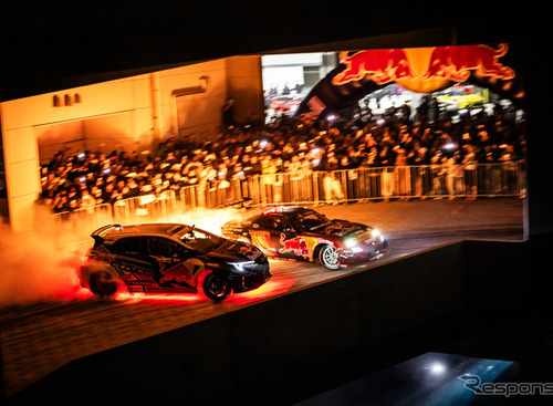横浜の倉庫が一夜限りのドリフト会場に…レッドブル主催で500台のチューニングカー集結、F1新リバリーも世界初公開 画像