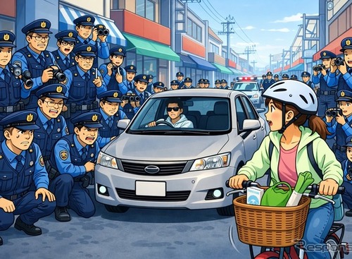 自転車の横を無理に抜けば、7000円と違反点数2点…4月1日から新ルール 画像