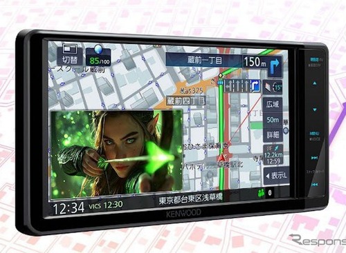 JVCケンウッド『彩速ナビ』2機種発売、ゼンリン地図データ採用でルート案内精度を向上 画像