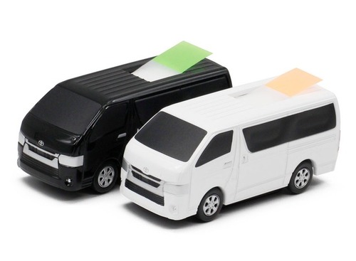 トヨタ公認、ハイエース型「ふせんホルダー」予約販売開始…実車を1/64スケールで再現 画像