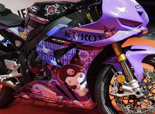 ホンダと「クロミ」鈴鹿8耐参戦！ レースマシンだけじゃないコラボ車両と「巨大キティちゃん」 画像