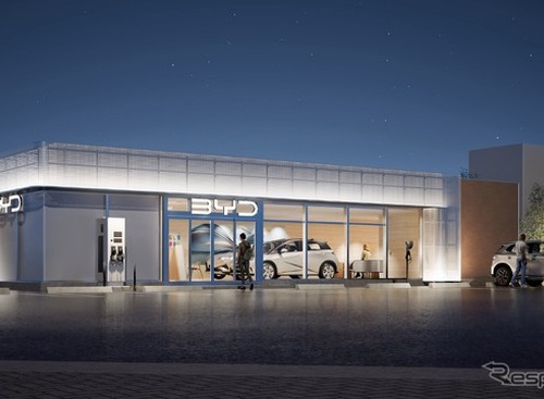 BYD、国内初のサテライト型店舗「BYD AUTO 久留米」オープン…EVユーザーなら誰でも利用可能な急速充電器を設置 画像