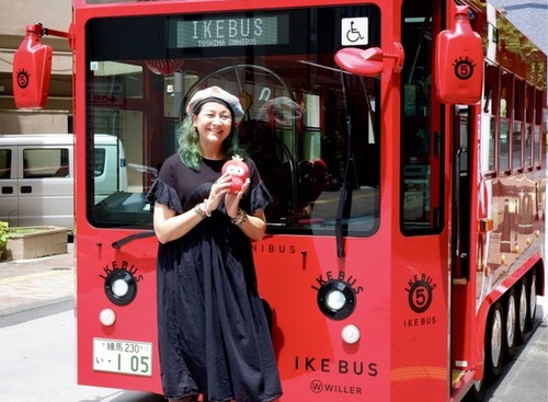 東京池袋「イケバス」の車内アナウンスをリニューアル、クリステル・チアリ氏が路線バス初登場 画像