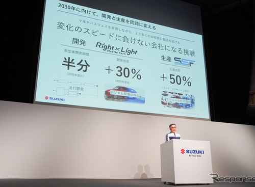 スズキ、新車開発期間を「半分」に、開発効率30％向上…鈴木社長「変化のスピードに負けない会社になる」 画像