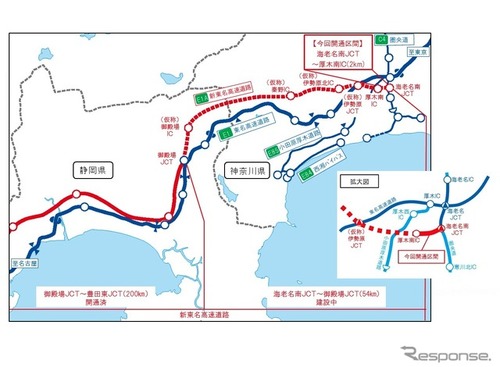 新東名「 海老名南JCT～厚木南IC」2018年1月28日に開通！ 画像