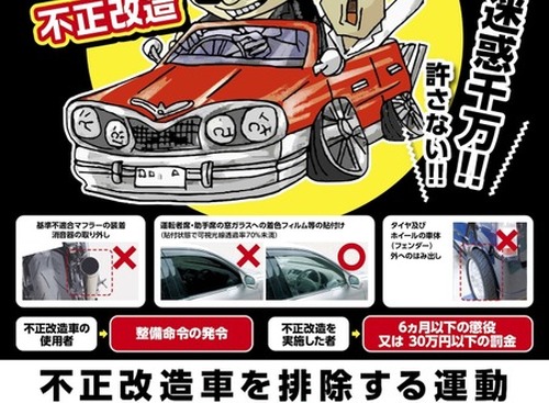あなたのクルマは大丈夫？　6月は「不正改造車を排除する月間」…違法マフラーの取り締まりを強化！ 画像