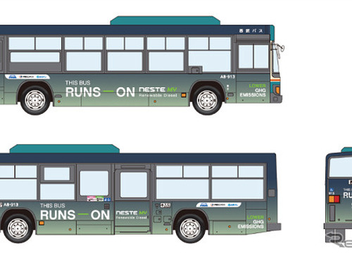 使い終わった食用油でバスが走る！…リニューアブルディーゼル運行開始、日本初 画像