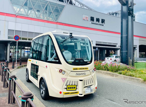 福岡市の一般公道で自動運転バス実証走行、試乗会も開催　8月24-28日 画像