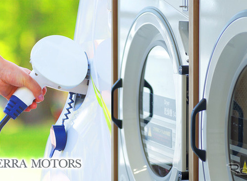 「洗濯中に充電」コインランドリーに、EV充電器100基を無料設置…テラモーターズ 画像