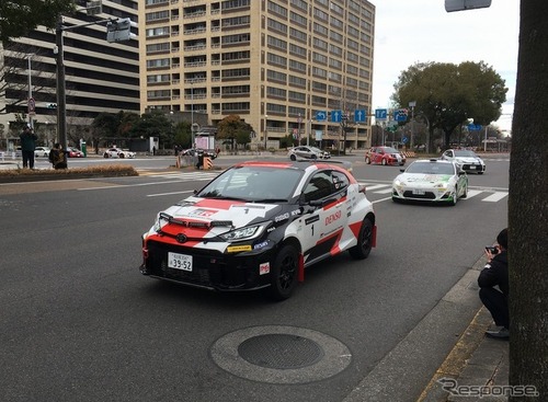 本物のラリーカーが走行、「新城ラリーパレード in 名古屋」2月19日 画像