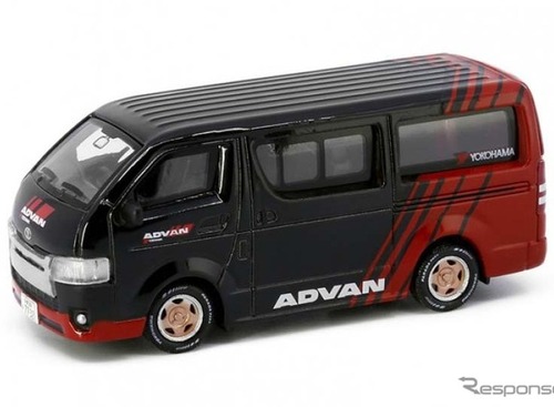ADVANのサポートカーがダイキャストミニカーで登場…トヨタ・ハイエースといすゞ トラック 画像
