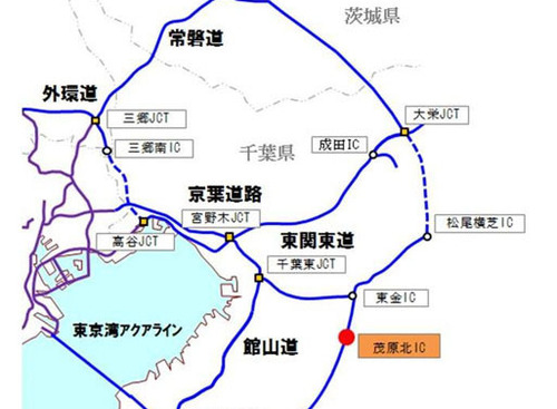 「賢い料金所」の導入に向け、ETCバーを試験的に開放…圏央道 茂原北IC入口 画像