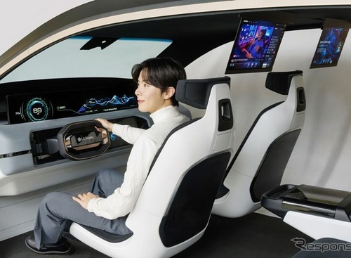 次世代車載ディスプレイ、後席用は隠したり伸ばしたり…CES 2024で発表へ 画像