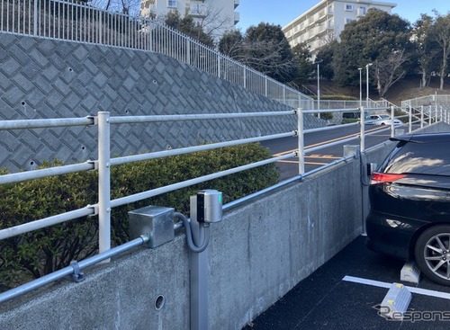 テラチャージ初、「団地」にEV充電器を設置 画像
