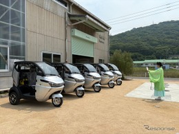 EV三輪車「トゥクトゥク」のレンタルサービス、香川県豊島で開始