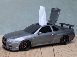 R34スカイラインGT-R型ウェットティッシュケース、新色ガンメタリックシルバー発売