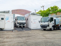 いすゞと横浜市、バッテリー交換式「EVごみ収集車」実証実験…約3分でバッテリー交換完了