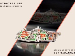 「MAZDA 787B」ピンバッジが登場、ル・マン優勝35周年を記念
