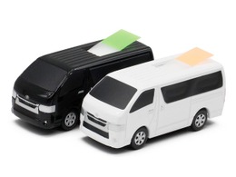 トヨタ公認、ハイエース型「ふせんホルダー」予約販売開始…実車を1/64スケールで再現
