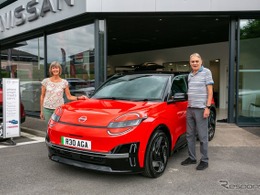 日産『マイクラ』新型、英国累計販売10万台目のEVに