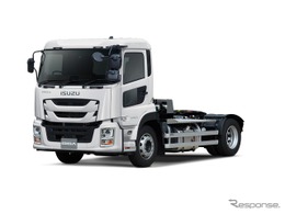 いすゞ・大型トラック『ギガ トラクタ』、車両運搬用ショートキャブ追加…大型EV・SUV輸送に対応