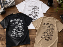 歴代ホンダ・シビック、公認ライセンス「Tシャツ」新色が登場！　CIVICヒストリーTシャツ　新色ブラック・ダークベージュ　予約開始