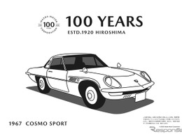 マツダ　三輪トラック、R360クーペ、コスモスポーツの「ぬり絵」…100周年記念 画像