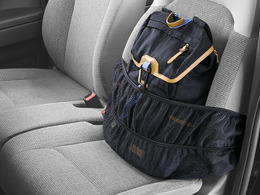 運転中の荷崩れを防止、バッグや買い物袋からスマホまでしっかり固定できる「メッシュネット」 画像