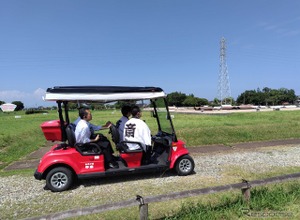 気分は平安貴族、グリーンスローモビリティ「牛車」で史跡斎宮跡を巡る 画像