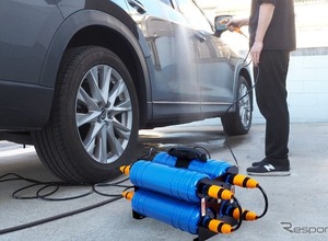 洗車で「水シミZERO」、水道に取り付けるだけで純水を生成…サンコー 画像
