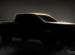 ホンダのピックアップトラック「リッジライン」新型を予告…より無骨なデザインに 画像
