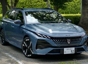 新型試乗【プジョー・308SW GTハイブリッド 】“新顔”になってスッキリ、ワゴンながら走りの良さに感心…島崎七生人 画像