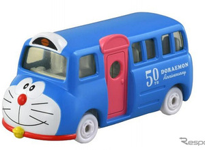 トミカ＆ドラえもん 50周年　丸みが可愛いオリジナルデザイン「ラッピングバス」 画像