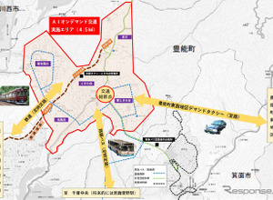 「AIオンデマンド交通」導入で公共交通網を最適化、大阪府豊能町と阪急バスが実証実験 画像
