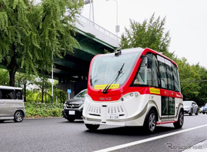 ハンドルのない自動運転バス「Nanamobi」、名古屋都心にて走行実験中 画像