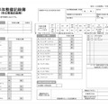 国土交通省が標準様式として作成した「車体整備記録簿（特定整備記録簿）」