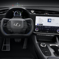 レクサス RZの「F SPORT」に採用されたステアバイワイヤ用ステアリングホイール