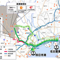 産業集積地の分布と名古屋港・四日市港までのアクセス経路の変化