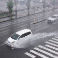 豪雨での走行