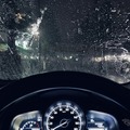 豪雨での走行