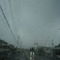 台風圏内だっ!! 走行する自動車は注意して 画像