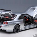 AUTOart製「ニスモ R34 GT-R Z-tune シルバー」の1/18スケールモデル