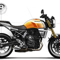 スズキ GSX-8Tのデザインスケッチ。フロントフェンダーからリアに向かって走るラインが、古橋氏のこだわりだ。